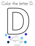 Color the letter D. Coloring Page