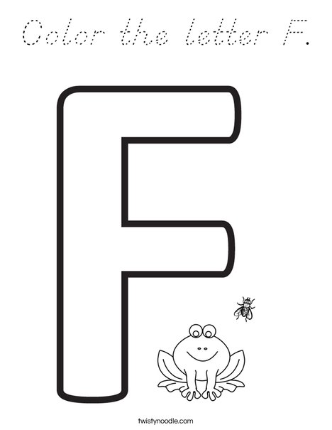 Color the letter F. Coloring Page