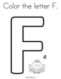 Color the letter F Coloring Page