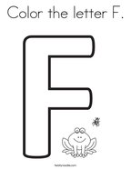 Color the letter F Coloring Page
