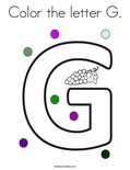Color the letter G. Coloring Page