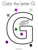 Color the letter G Coloring Page