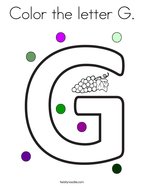 Color the letter G Coloring Page