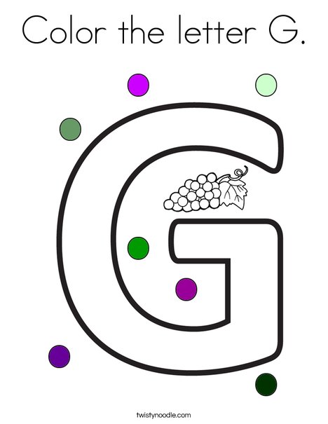 Color the letter G. Coloring Page