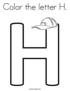 Color the letter H Coloring Page