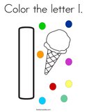 Color the letter I Coloring Page