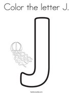 Color the letter J Coloring Page