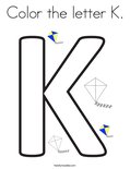 Color the letter K. Coloring Page