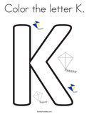 Color the letter K Coloring Page