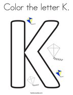 Color the letter K Coloring Page