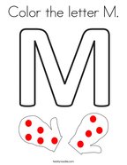 letter m coloring pages twisty noodle