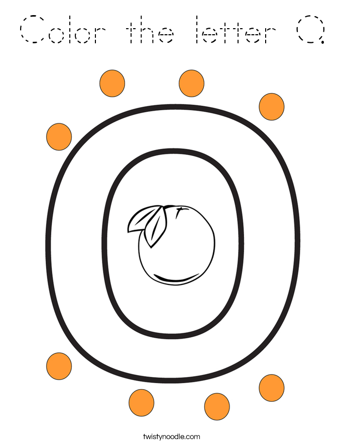 Color the letter O. Coloring Page