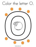 Color the letter O Coloring Page