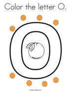 Color the letter O Coloring Page