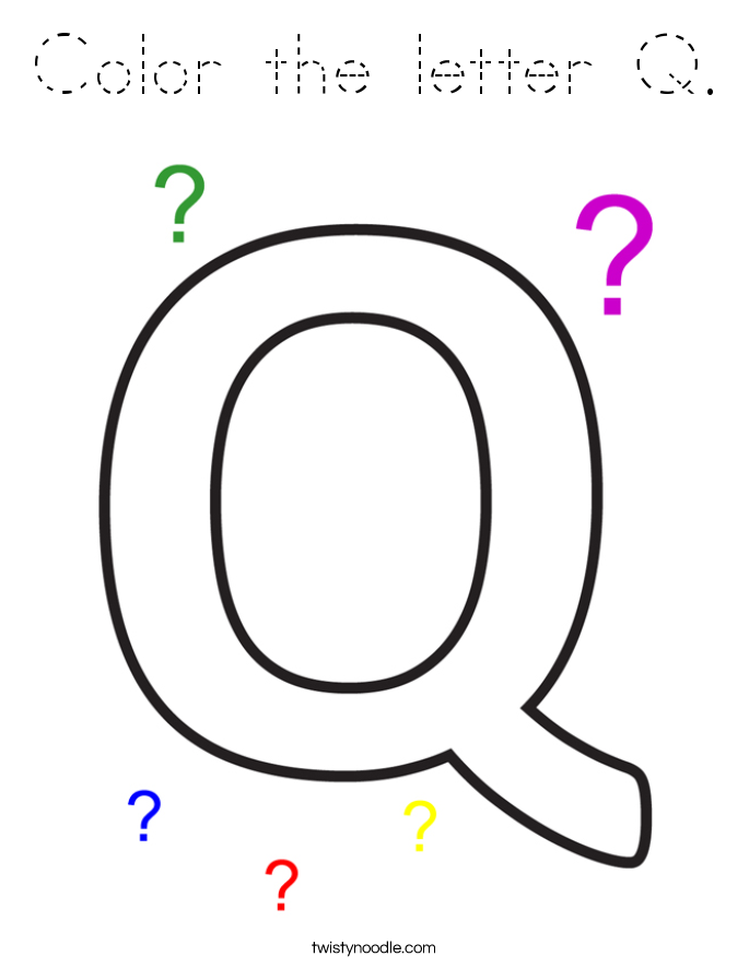 Color the letter Q. Coloring Page