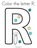 Color the letter R. Coloring Page