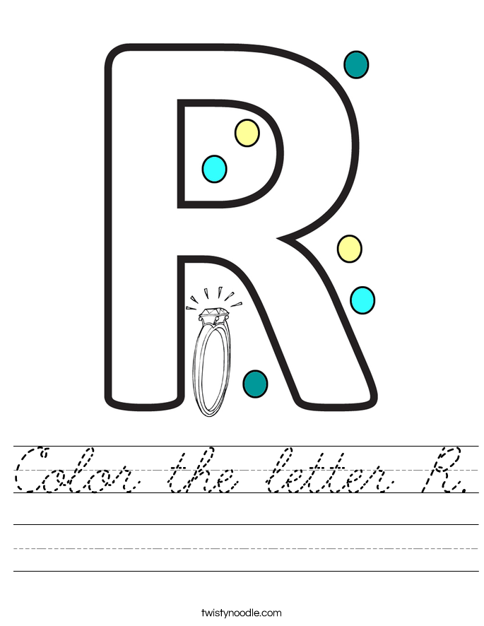 Color the letter R. Worksheet