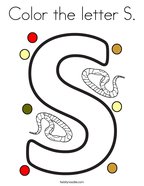 Color the letter S Coloring Page