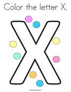 Color the letter X Coloring Page