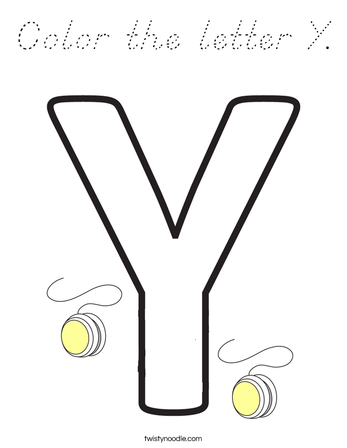 Color the letter Y. Coloring Page