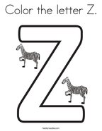 Color the letter Z Coloring Page