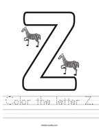 letter z worksheets twisty noodle