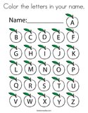 Color the letters in your name Coloring Page