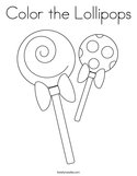 Color the Lollipops Coloring Page