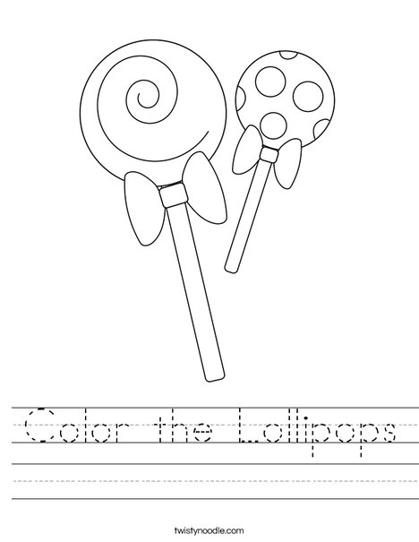 Color the Lollipops Worksheet
