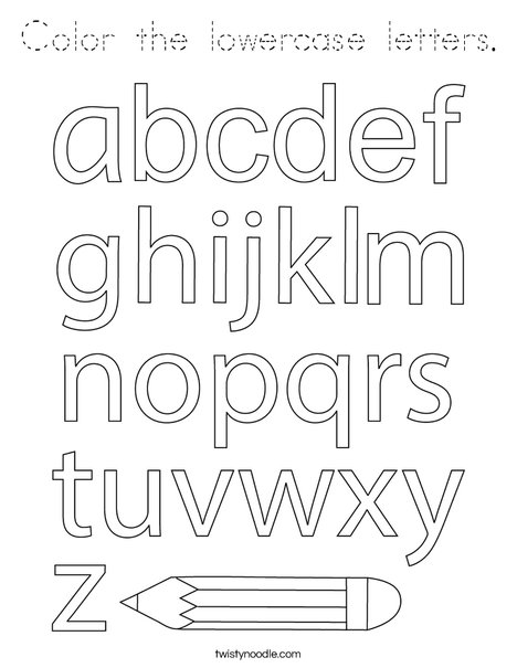 Download Color the lowercase letters Coloring Page - Tracing ...