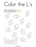 Color the L's Coloring Page