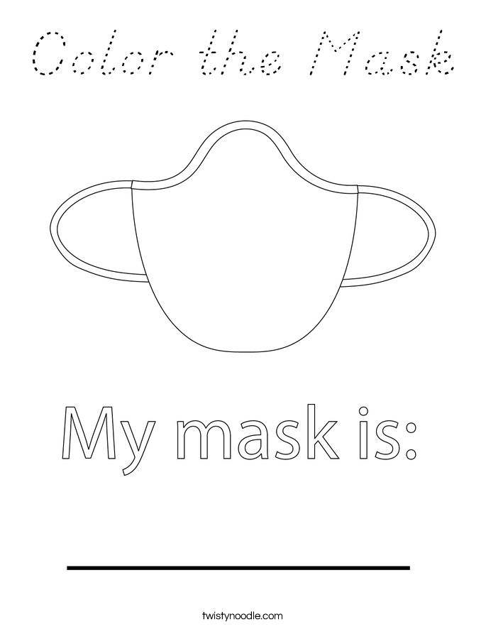 Color the Mask Coloring Page