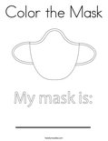 Color the Mask Coloring Page