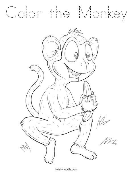 Color the Monkey Coloring Page