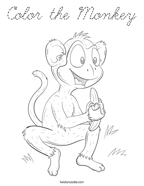 Color the Monkey Coloring Page