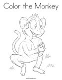 Color the Monkey Coloring Page