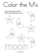 Color the M's Coloring Page