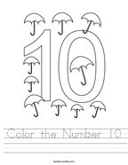 number 10 worksheets twisty noodle