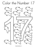 Color the Number 17 Coloring Page
