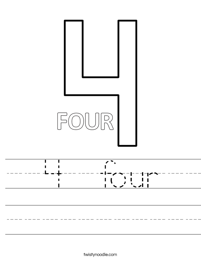4  four Worksheet