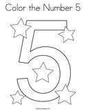 Color the Number 5 Coloring Page