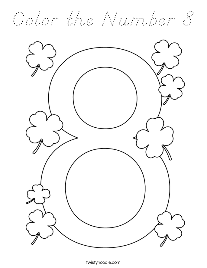 Color the Number 8 Coloring Page