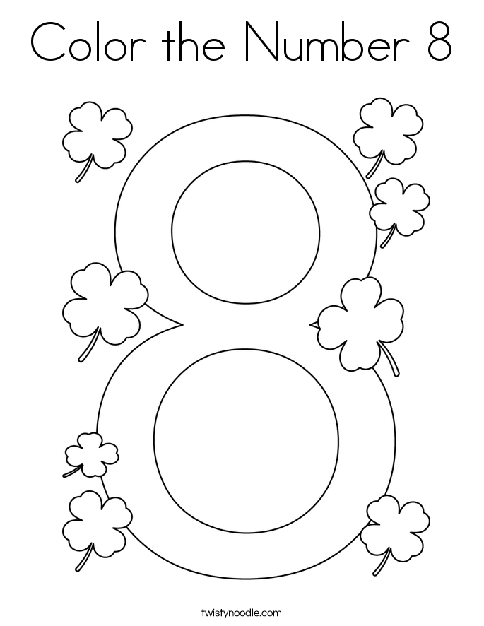 Color the Number 8 Coloring Page