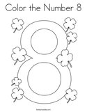 Color the Number 8 Coloring Page