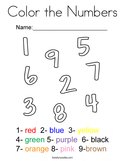 Color the Numbers Coloring Page