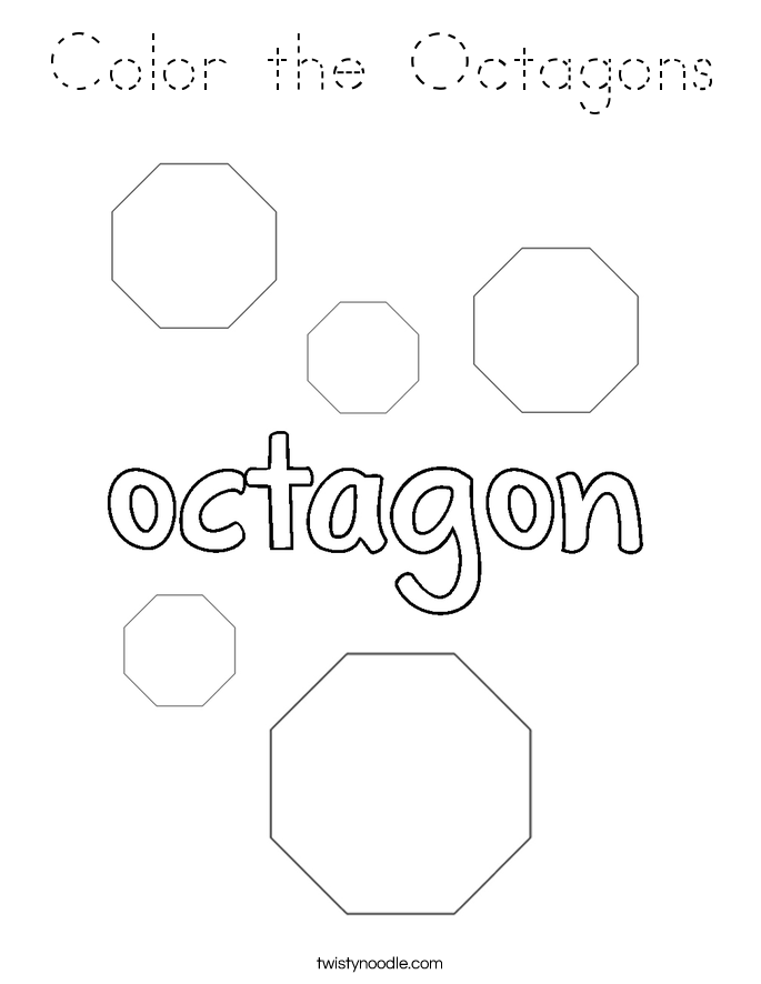 Color the Octagons Coloring Page