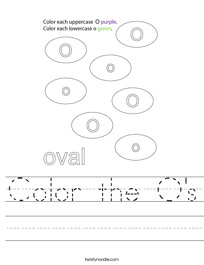 Color the O's Worksheet