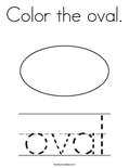 Color the oval. Coloring Page