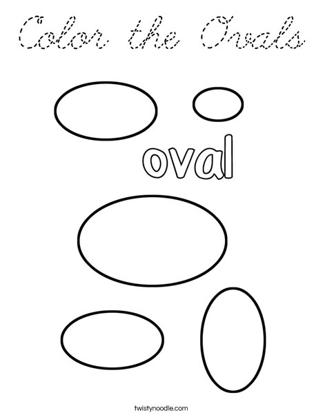 Color the Ovals Coloring Page