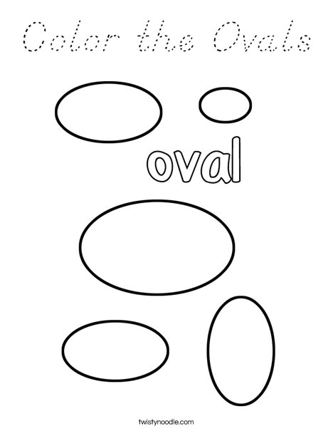 Color the Ovals Coloring Page